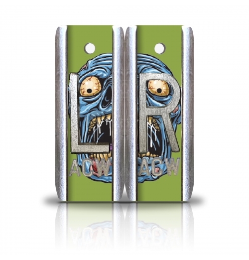 1 7/8" Height Aluminum Style Custom X Ray Markers, Zombie Design